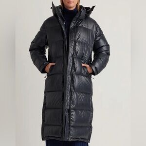 Quince Long Black Puffer Jacket